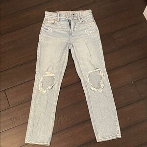 Light Blue Distressed Women Jeans